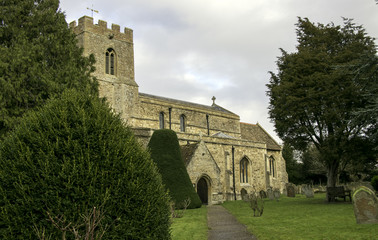 Fototapeta premium Ancient British Medieval Church of Great Paxton in Cambridgeshire, England 
