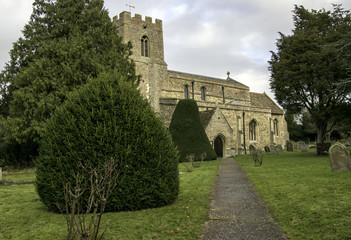 Fototapeta na wymiar Ancient Medieval British Church of Great Paxton in Cambridgeshire, England