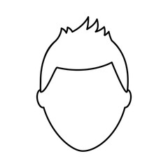 default male avatar man profile picture icon vector illustration outline image