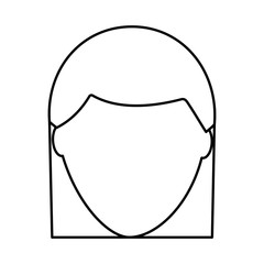 faceless woman profile avatar character vector illustration