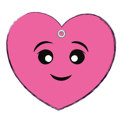 kawaii pink heart icon