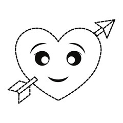 kawaii arrowed heart icon
