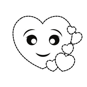 kawaii hearts design concept