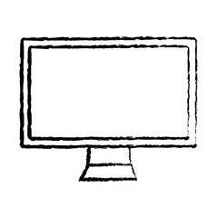 monitor computer wireless technology icon vector illustration sketch image