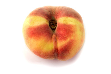 ripe peach isolate from above