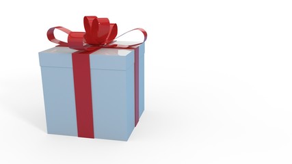 Gift pack on the white background, 3d rendering