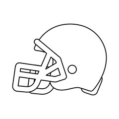 american football helmet   vector illustration
