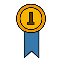 First place medal icon vector illustration  graphic  design