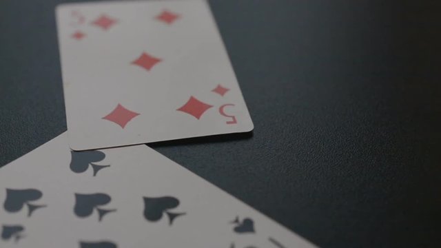 dealing pack of playing cards