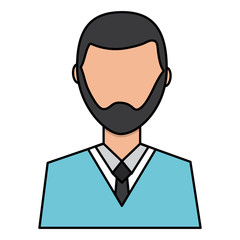 man avatar character male face portrait cartoon vector illustration 