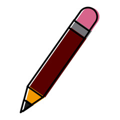 Wooden pencil symbol icon vector illustration  graphic  design