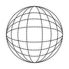 globe connection technology web data vector illustration sticker image