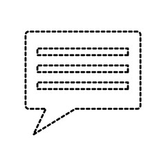 chat conversation bubble icon image vector illustration design  black dotted line
