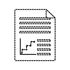 Fototapeta premium graph chart document icon image vector illustration design black dotted line