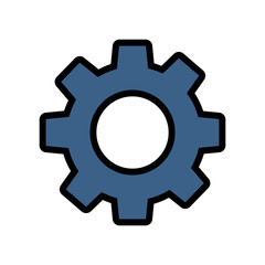 single gear icon image vector illustration design 