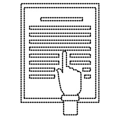 Hand pointing document icon vector illustration graphic design