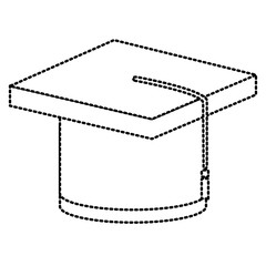 Graduation hat symbol icon vector illustration graphic design