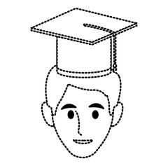 Student with hat avatar icon vector illustration graphic design