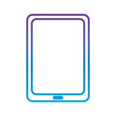 tablet gadget device icon image vector illustration design  purple to blue ombre line