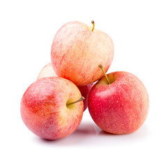 Red apples isolated on a white background