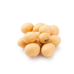 Close up Soybean isolated on a white background
