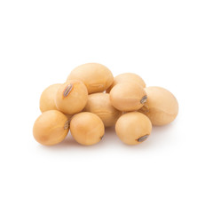 Close up Soybean isolated on a white background