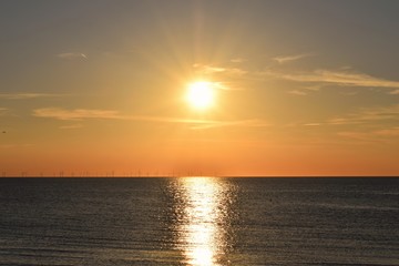 Beautiful Sunset reflected off of the Sea
