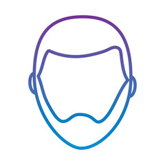 default male avatar man profile picture icon vector illustration outline color image