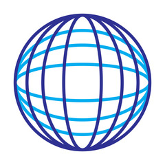 globe connection technology web data vector illustration outline color image