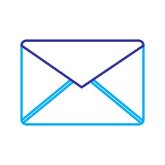 email envelope message internet symbol vector illustration blue purple line image