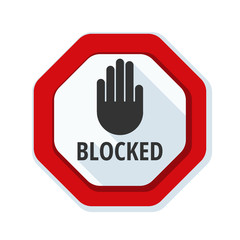Blocked sign illustration