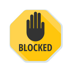 Blocked sign illustration