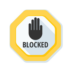 Obraz premium Blocked sign illustration