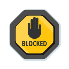 Blocked sign illustration