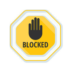 Blocked sign illustration