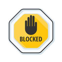 Blocked sign illustration