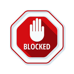 Blocked sign illustration