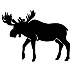 Vector image of elk silhouette