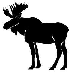 Vector image of elk silhouette