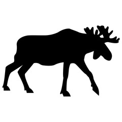Vector image of elk silhouette