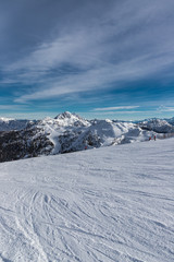 Obraz premium Skiing At Nassfeld Carinthia Austria
