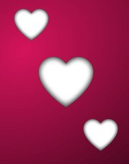 Obraz na płótnie Canvas Valentines paper hearts