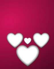 Valentines paper hearts