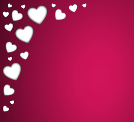 Valentines paper hearts