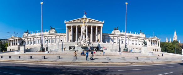 Austrian Parliament Building in Vienna
