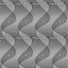 Design seamless monochrome waving pattern