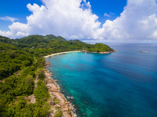 Aerial view: Mahe Island, Seychelles