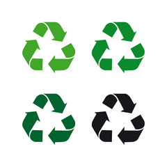 Obraz premium Recycle recycling sign set