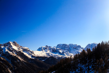 Dolomiti di Brenta in a winter day