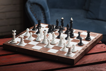 Chess in the middle of the game